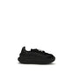Black Polyester Athletic Sneakers