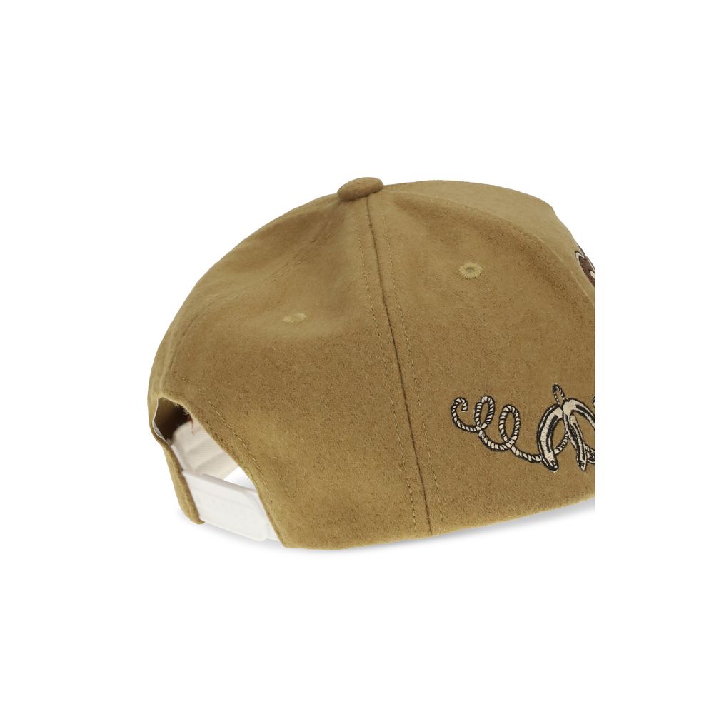 Brown Wool Oves Aries Cap (Baseball Hat)
