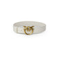 Cream Leather Regular Belt