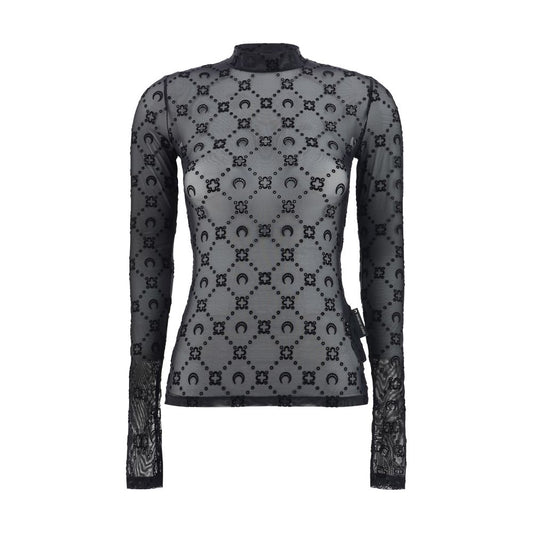 Black Polyamide Pattern Shirt