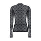 Black Polyamide Pattern Shirt