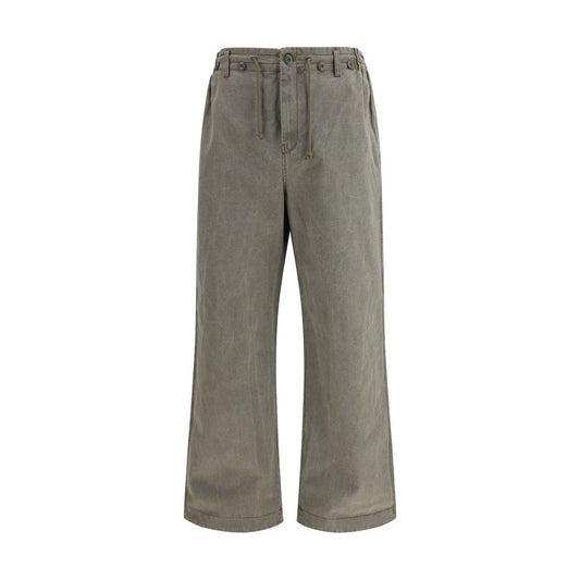 Bicolor Cotton Casual Pants