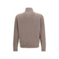 Beige Calf Leather Bos Taurus Full-Length Jacket