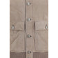 Beige Calf Leather Bos Taurus Full-Length Jacket