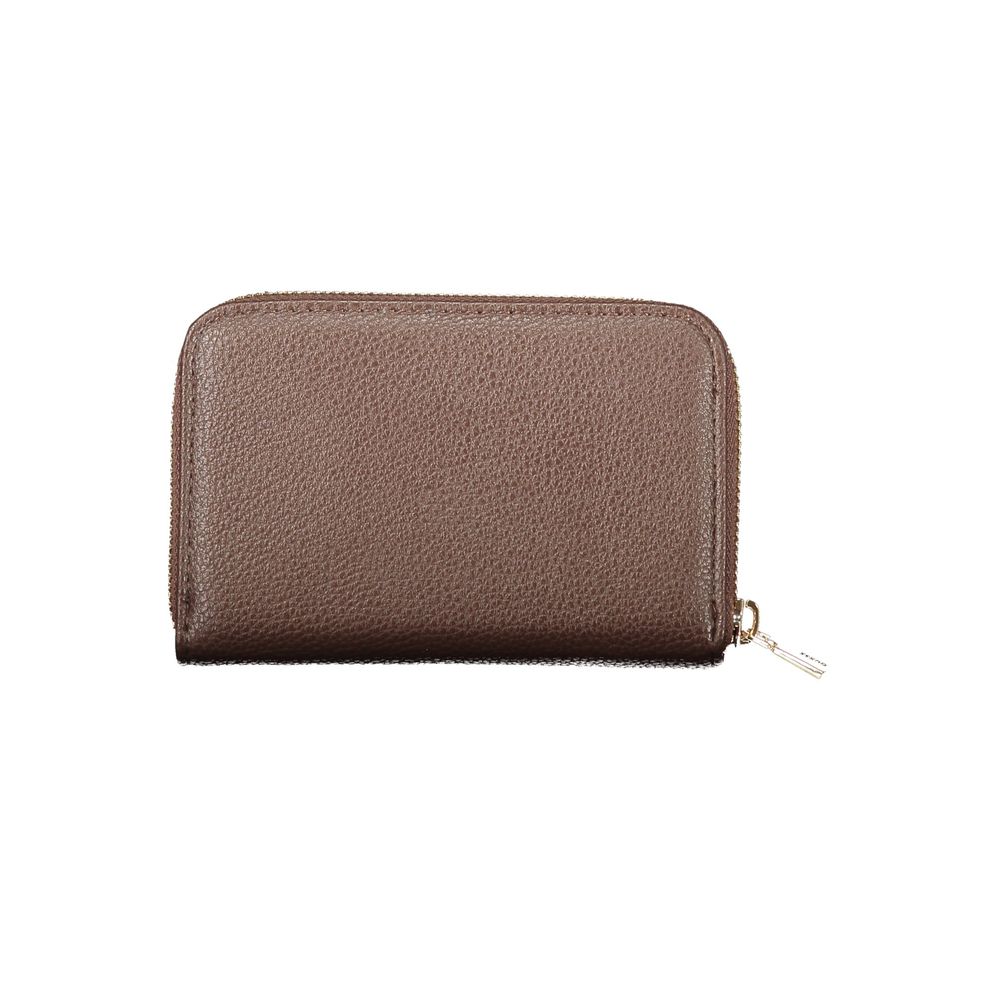 Brown Polyurethane Women's Wallet