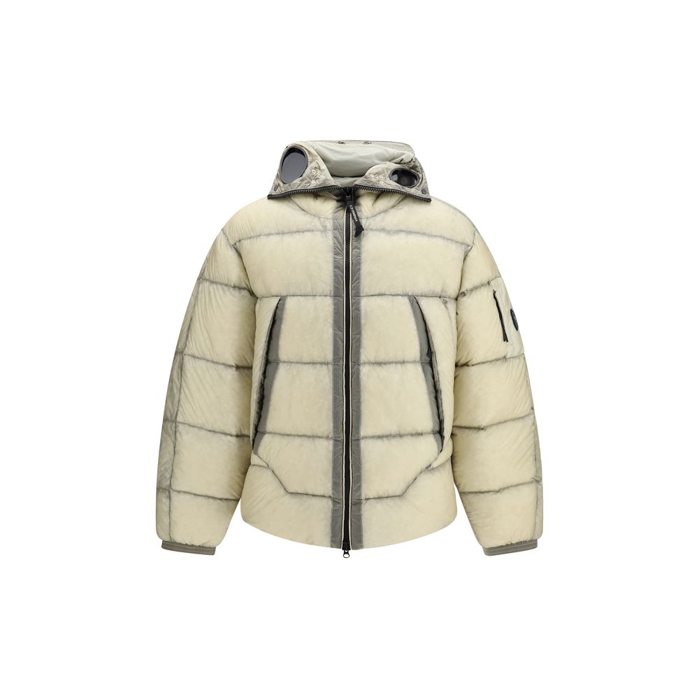 Beige Polyamide Full-Length Jacket
