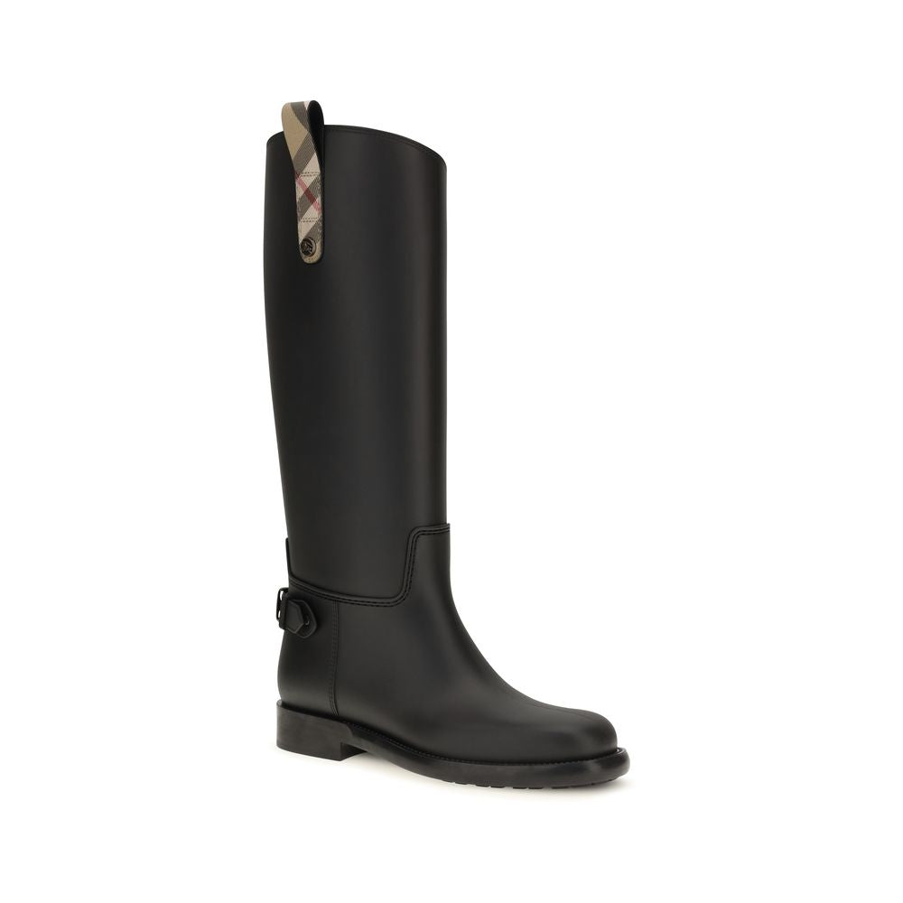 Black Polyurethane Rain Boots