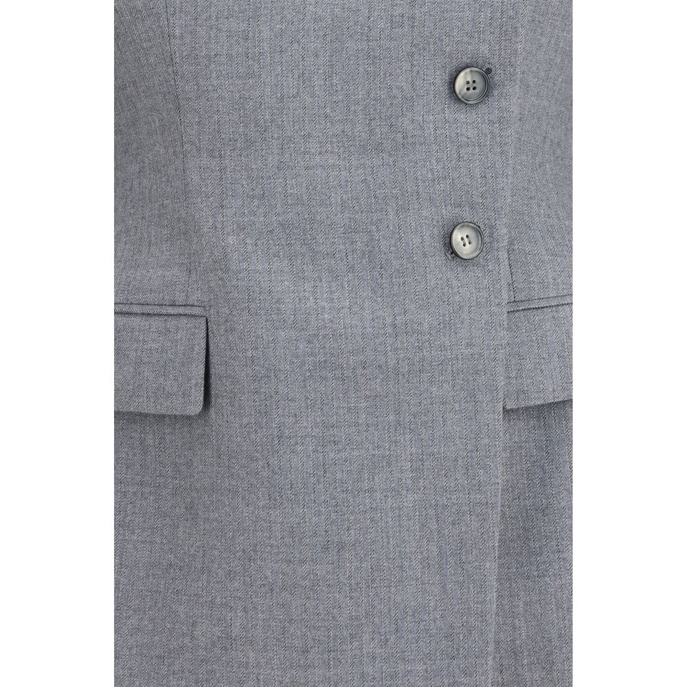 Gray Wool Oves Aries Full-Length Jacket