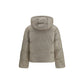 Beige Nylon Full-Length Jacket