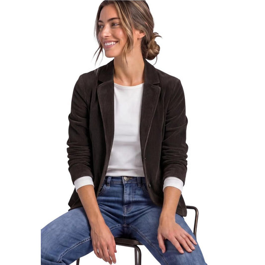 Brown Cotton Blazer
