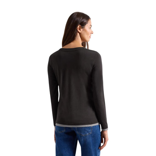 Brown Cotton Long Sleeve T-Shirt
