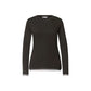 Brown Cotton Long Sleeve T-Shirt