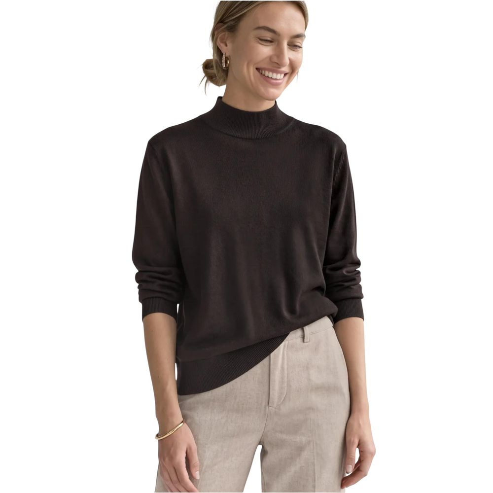 Brown Viscose Turtleneck