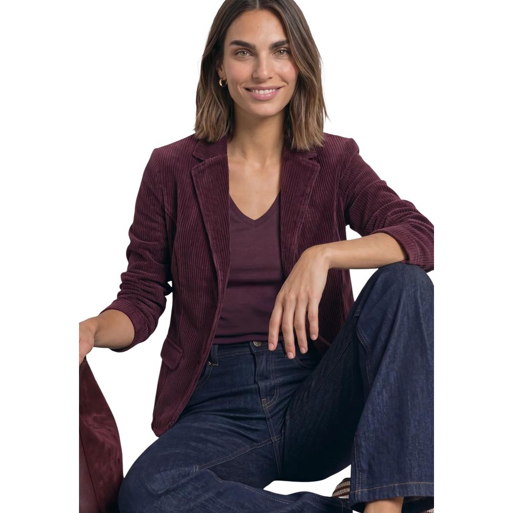 Purple Cotton Blazer