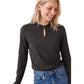 Brown Cotton Long Sleeve T-Shirt