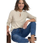 Beige Cotton Long Sleeve T-Shirt
