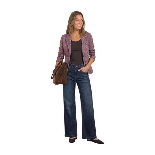 Purple Polyester Blazer