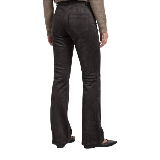 Brown Polyester Casual Pants