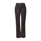 Brown Polyester Casual Pants