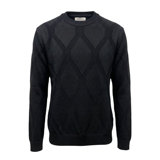 Black Wool Men Sweater