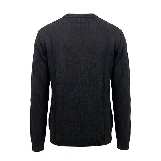 Black Wool Men Sweater