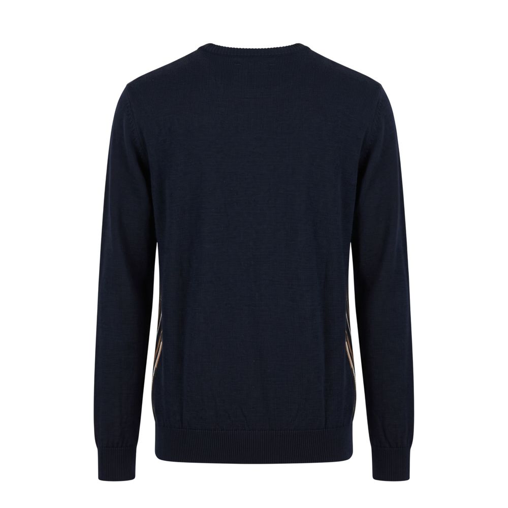 Blue Wool Men's Sweater