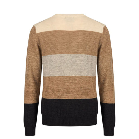 Beige Wool Men Sweater