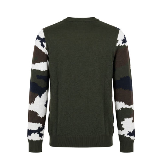 Green Wool Men Sweater