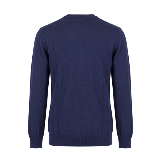 Blue Wool Men Sweater