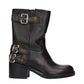 Black Leather Ankle Boots