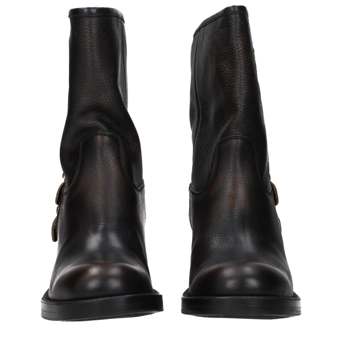 Black Leather Ankle Boots