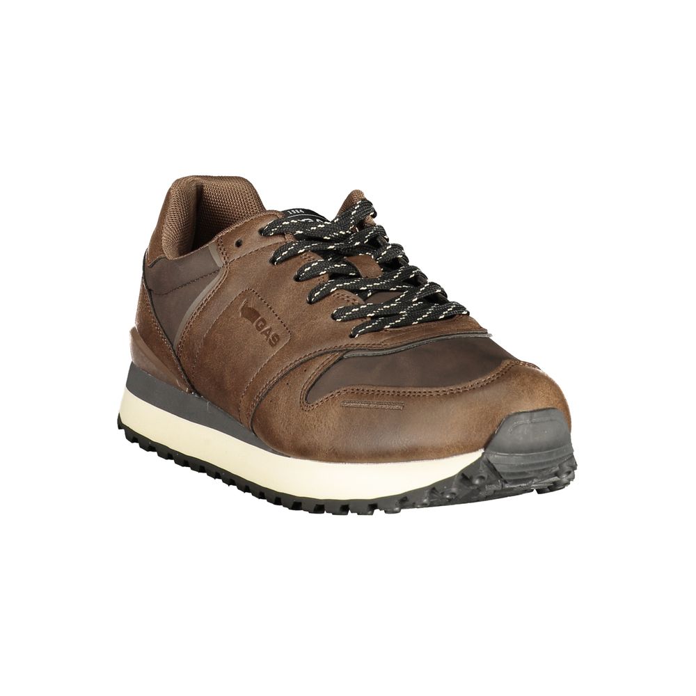 Brown Polyurethane Men's Sneaker