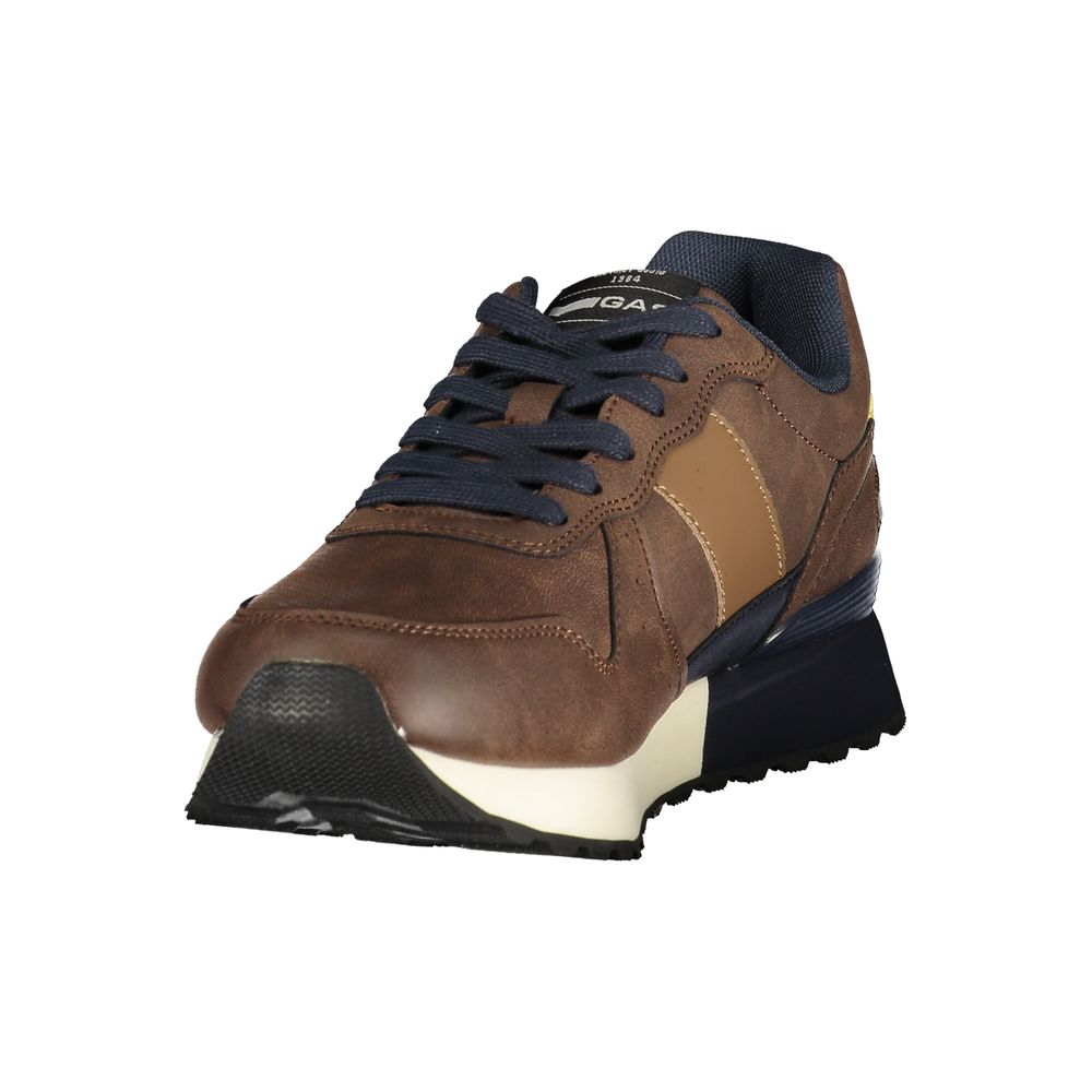 Brown Polyurethane Men's Sneaker