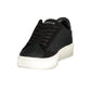 Black Polyurethane Womens Sneaker