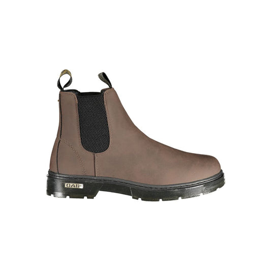 Brown Polyurethane Women's Bootie