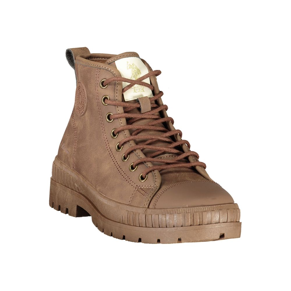 Brown Polyurethane Women's Boot