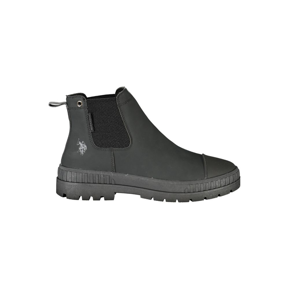 Black Polyurethane Men's Boot
