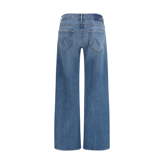 Blue Cotton Flared Jeans