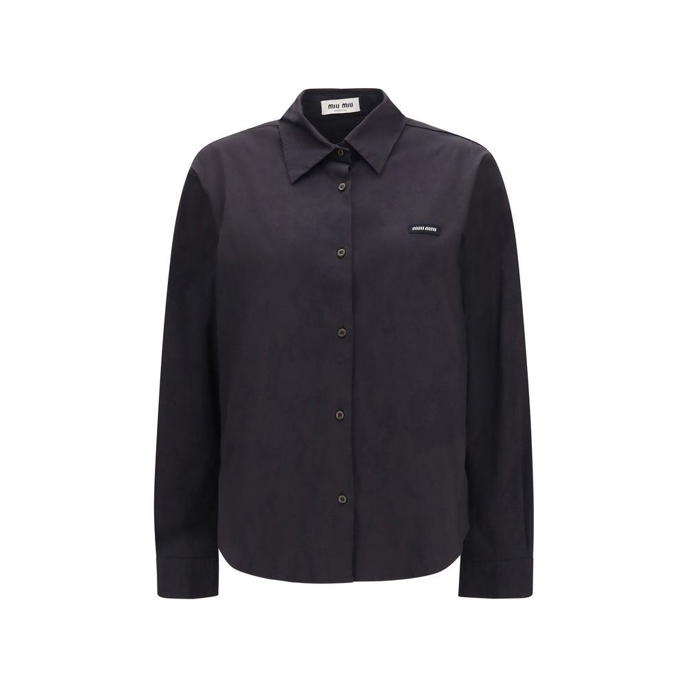 Black Cotton Dress Shirt