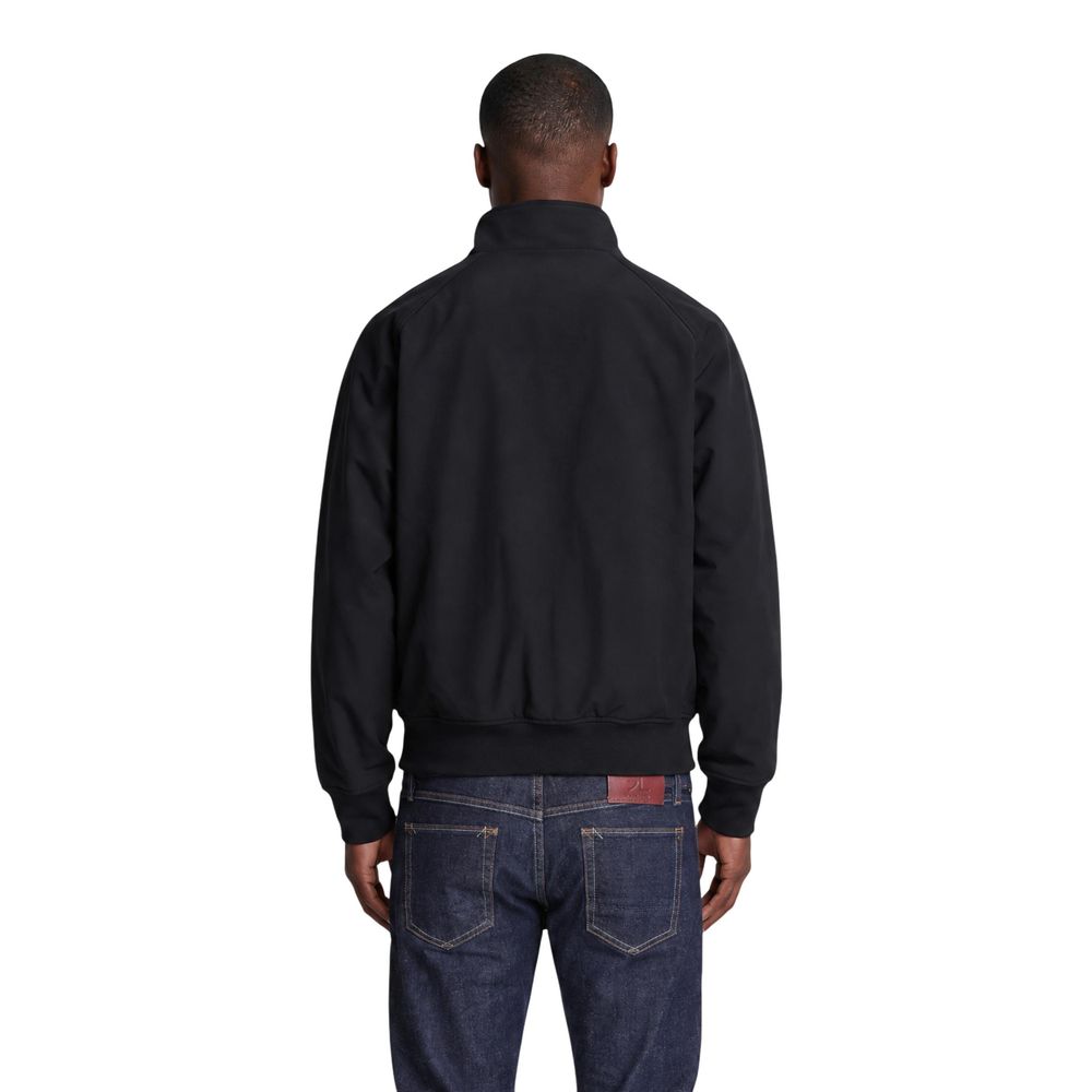 Black Polyester Full-Length Jacket