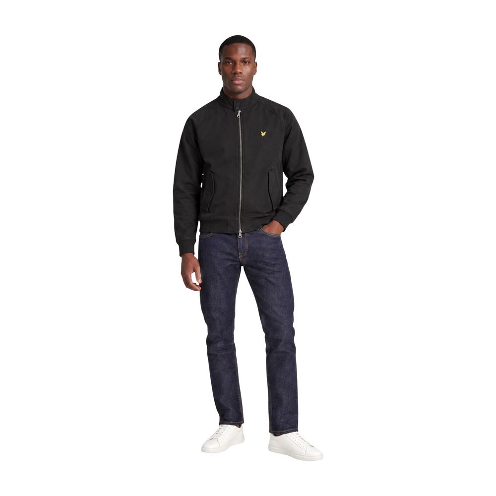 Black Polyester Full-Length Jacket