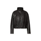Brown Polyester Leather Jacket