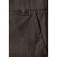 Brown Polyester Casual Pants