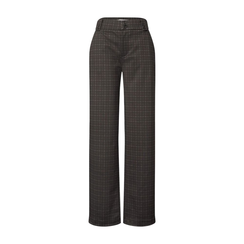 Brown Polyester Casual Pants