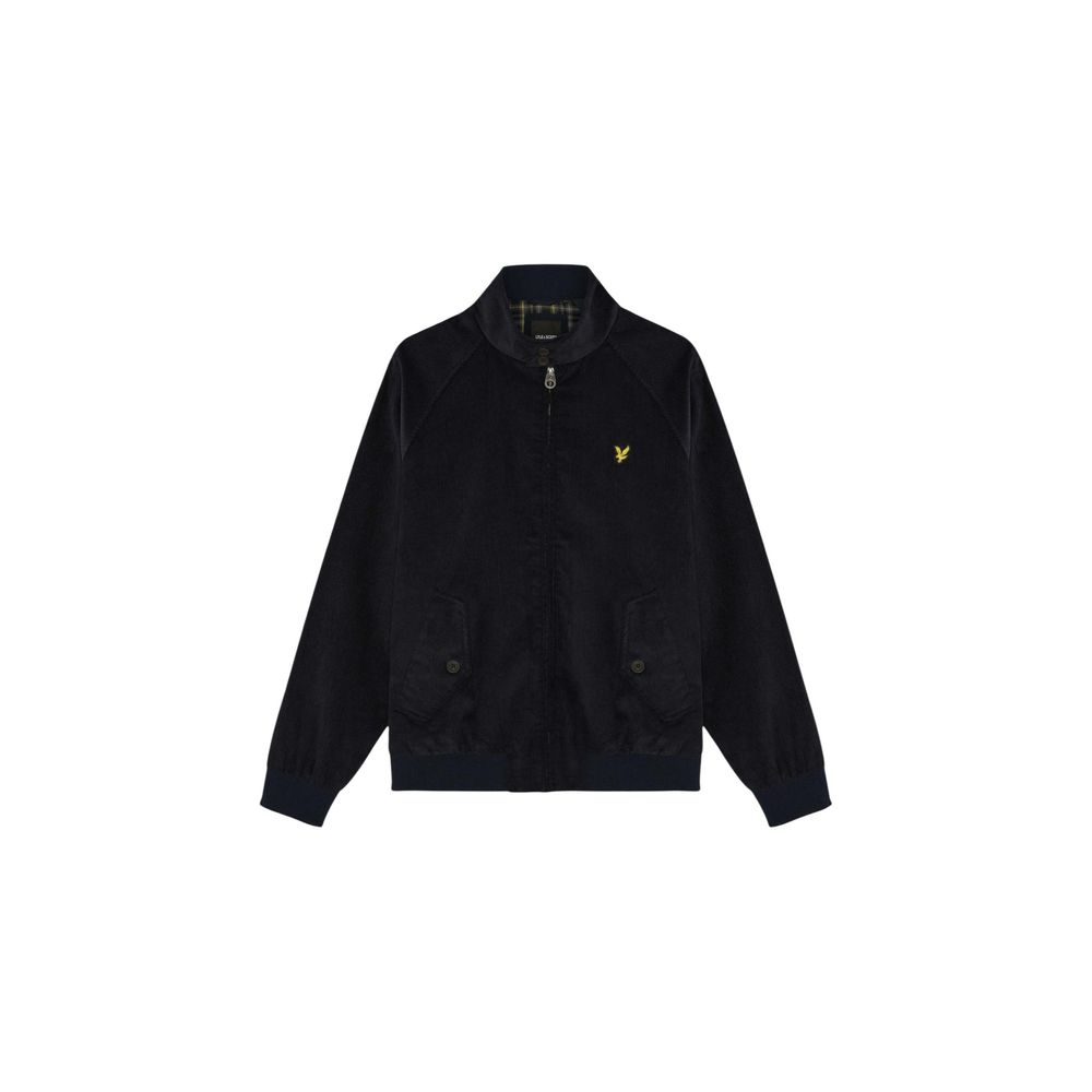 Blue Cotton Biker Jacket
