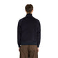 Blue Cotton Biker Jacket