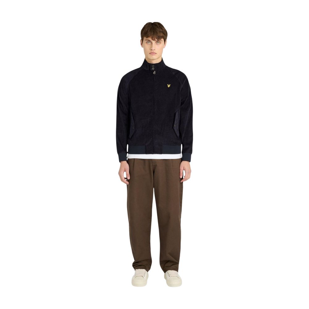 Blue Cotton Biker Jacket