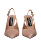 Beige Satin High Heel Pumps