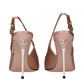 Beige Satin High Heel Pumps