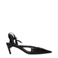 Black Leather High Heel Pumps